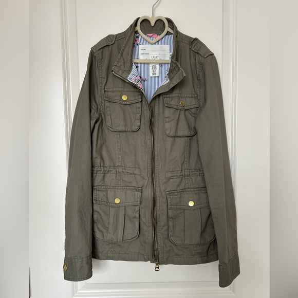H&M Juniors Floral lined Utility Jacket - size 12/13y - Picture 4 of 5